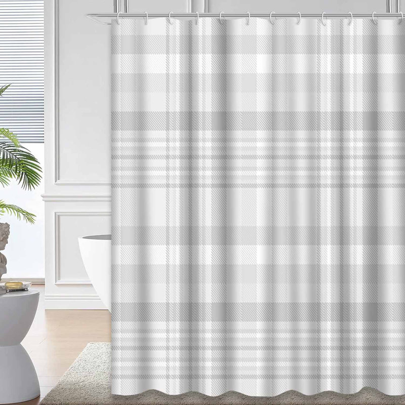 Rideau de douche Tartan, L 72 po x l 78 po