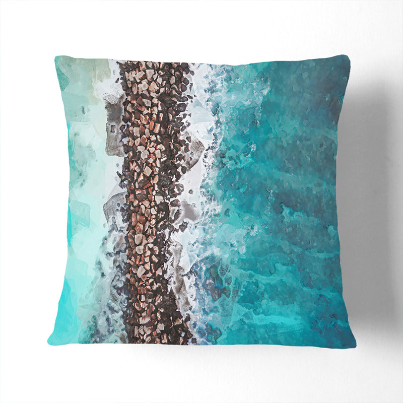 Square Throw Cushion, White, 40cm H x 40cm W x 15cm D