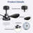 24" Small  Ceiling Fan With Light Remote Control ,Modern Low Profile Black Ceiling Fan, 6-Speeds Quiet Reversible DC Motor  For Bedroom,Kitchen-785800091