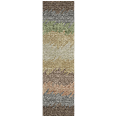 Neysa Washable Striped Indoor Rug