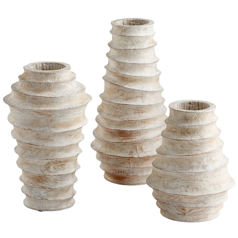 Giorgio Handmade Wood Table Vase, 11.25" H x 9.5" W x 9.5" D