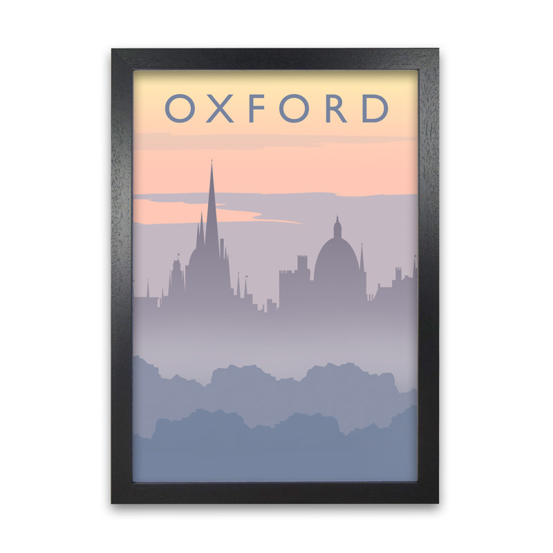 Oxford Skyline by Richard O'Neill - Single Picture Frame Print, Black, 841 cm H x 594 cm W