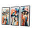 «Whimsical Fashion Gril», 3 pièces sur toile-947773454-947773449