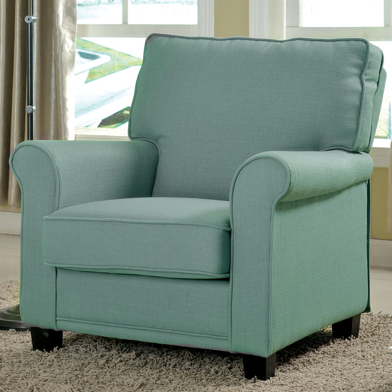 Upholstered Armchair, Blue