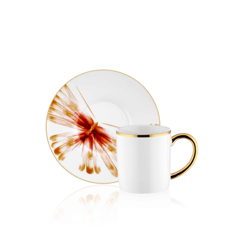 Ensemble de tasses à café Emest, Rouge / or, 12