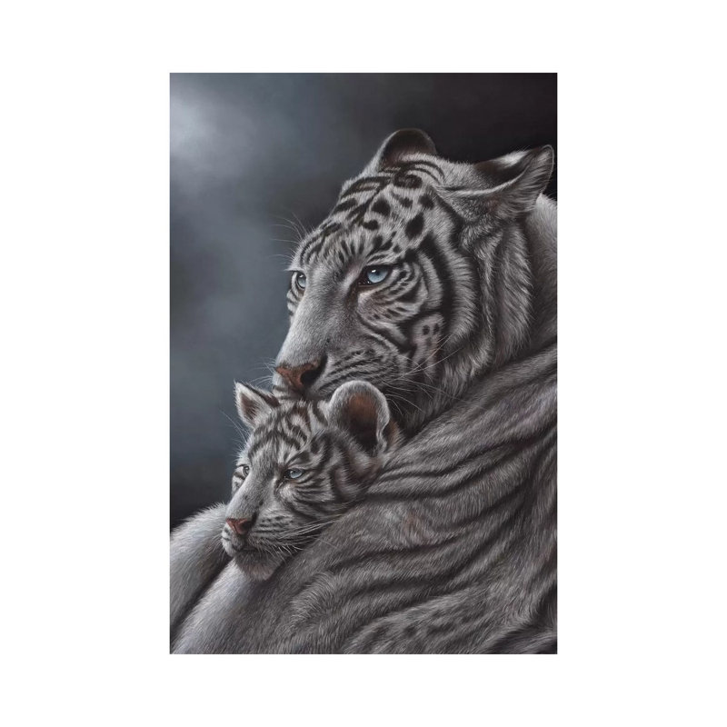 White Tiger 1 Piece Wrapped Canvas Painting, 101.6 cm H x 66.04 cm W x 1.91 cm D