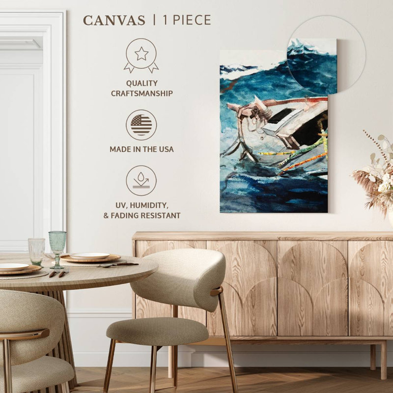 Étude pour le Gulf Stream, H 24 po x l 16 po
