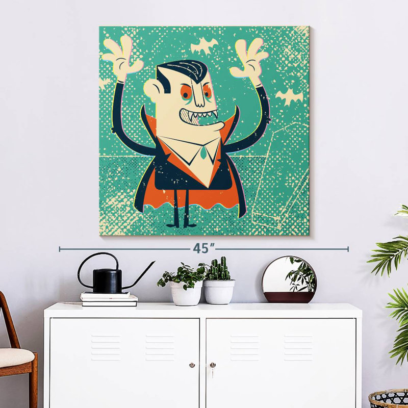 Kelan Cartoon Vampire, 33" H x 33" W