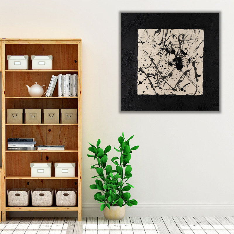 Fading Boundaries I Black and White - reproduction d'art sur toile, H 40 po x l 40 po
