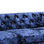 Fauteuil transitionnel en velours bleu, pour siège principal, siège rembourré de mousse et de fibres