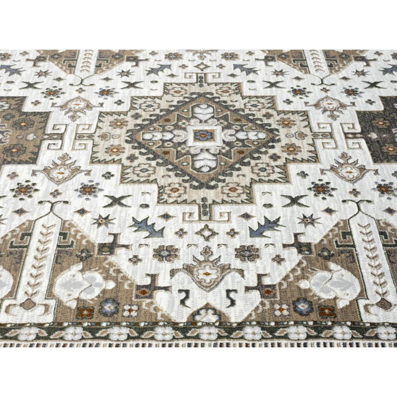 Tapis crème United Weavers Carllene Magi, Tapis de couloir 7 pi 2 po x 2 pi 7 po