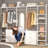 68"-96" Closet Organizer With 6-Drawers,4 Clothing Rack-493519412