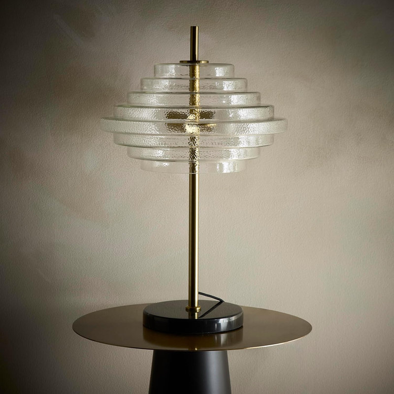 Azzo Table Lamp, Clear Glass