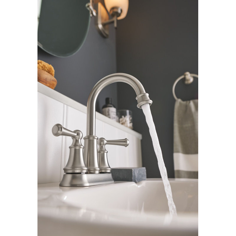 Brecklyn Centerset Bathroom Faucet with Push Down Drain