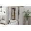 Armoire penderie 4 portes avec 2 tiroirs, blanc