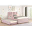 Lit plateforme rose Malla avec lit gigogne double-1941939584