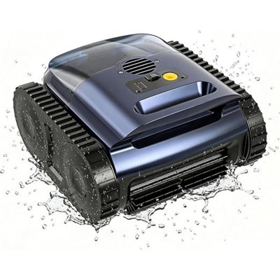 Nettoyeur de piscine robotique sans fil, aspirateur de piscine robotisé pour piscine creusée, nettoyage de plancher, de mur, de conduite d'eau et de drain, autonomie de batterie de 180 minutes pour une piscine jusqu'à 2150 pieds carrés