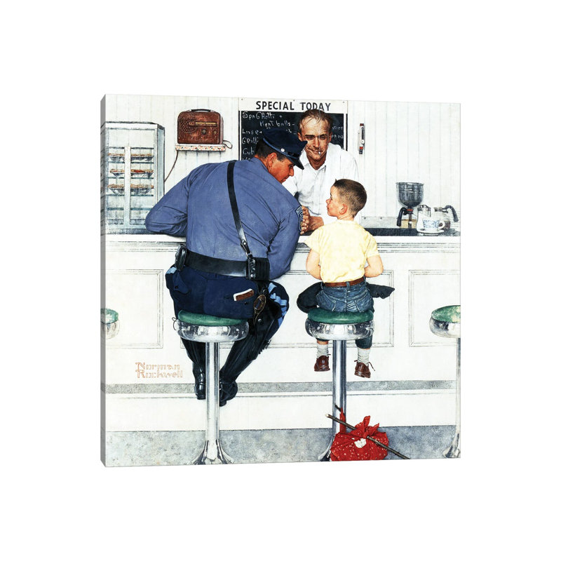 Runaway by Norman Rockwell - Gallery-Wrapped Canvas Giclée on Canvas, Does Not Apply, Wrapped Canvas, 45.72 cm H x 45.72 cm W