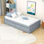 Lit plateforme simple en bois 2 tiroirs-1098975241