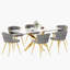 Ensemble de table à manger rectangulaire élégant pour 6 personnes-1004024615-1004024665-1004024666
