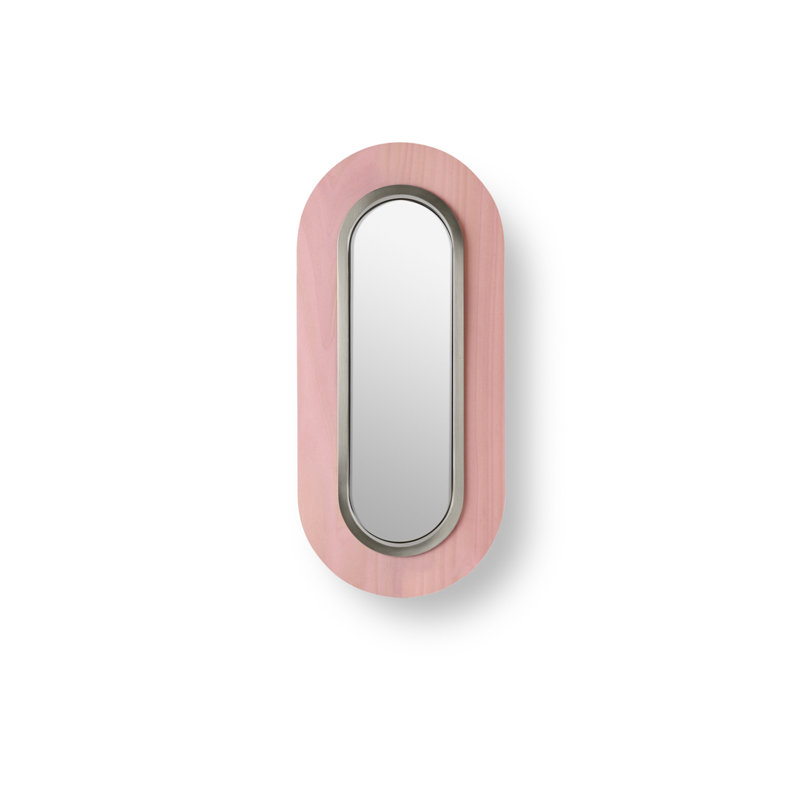Lens 1 - Light LED Flush Mounted Sconce, Pale Rose, Matte Black, 30.7" H x 8.7" W x 1.8" D
