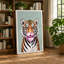Tiger's Playful Gaze Modern - Print-136776318-136776319