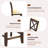 Rubber Wooden Bar Stools  With Footrest Comfortable Linen Cushion-1975870477