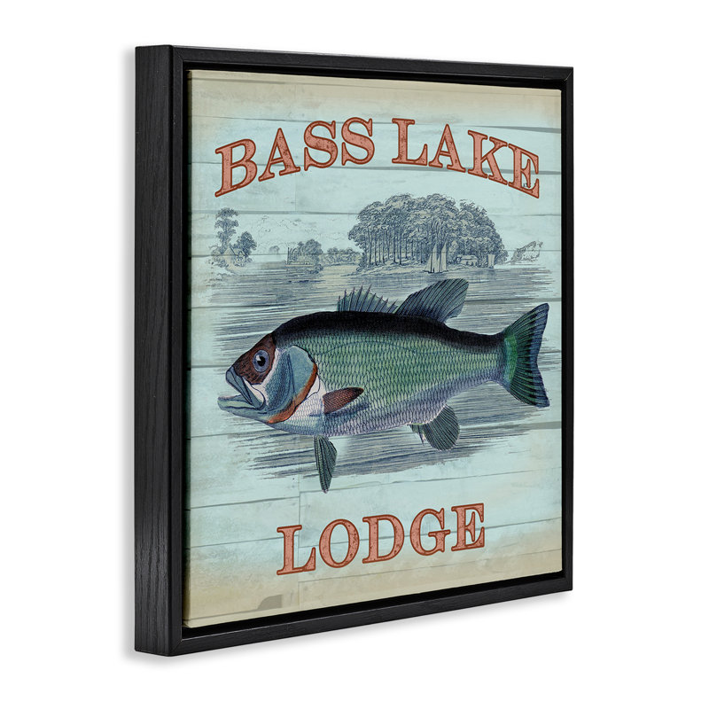 Cadre flottant Bass Lake Lodge, design par Lula Bijoux & co., Cadre flottant noir de jais, H 18 po x l 18 po