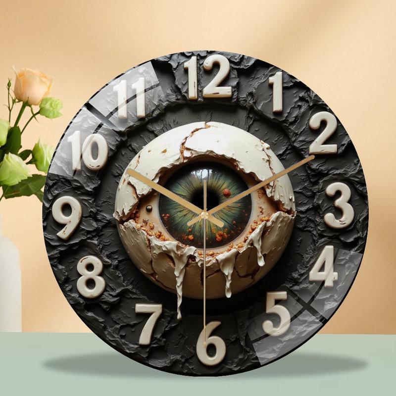 Horloge murale en verre 12 po