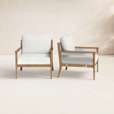 Rydell Acacia Patio Lounge Chair