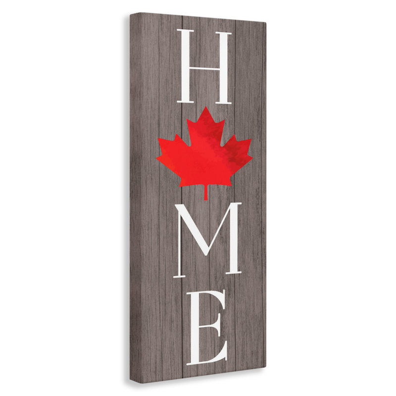 «Rustic Maple Leaf Home Canvas», conception par Lil 'Rue, H 48 po x l 20 po