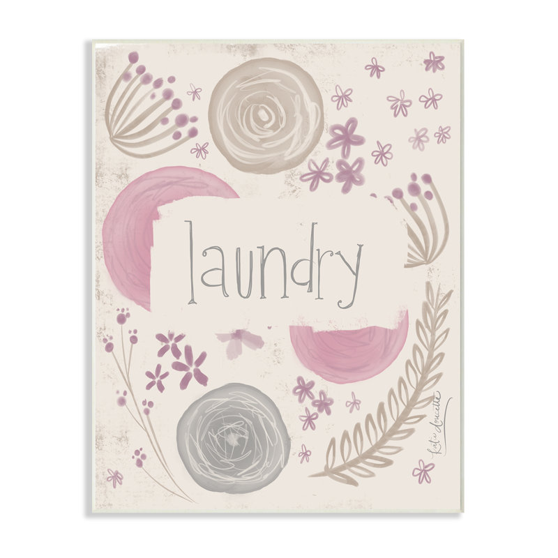 « Purple Botanical illustration Laundry », art encadré, Plaque murale, H 15 po x l 10 po