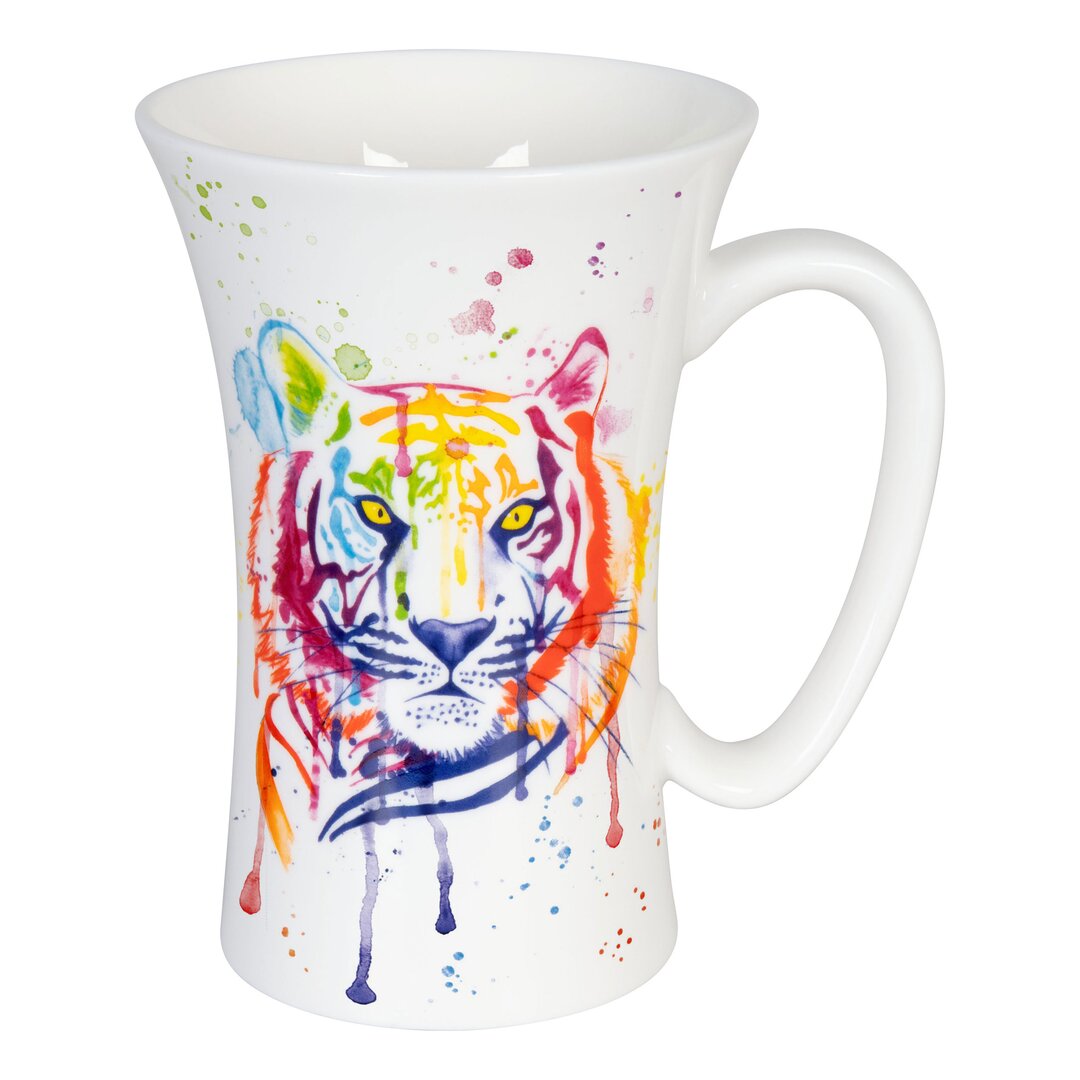 Kaffeebecher Watercoloured Tiger aus Bone China