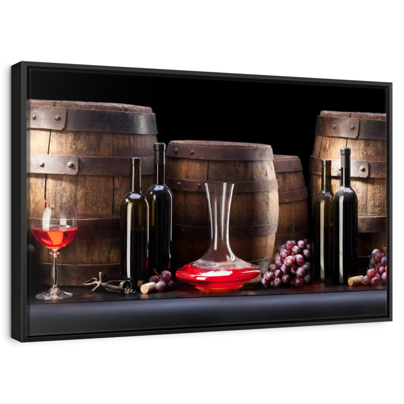 Reserve Wine, Floating Frame Black, 13" X 9"