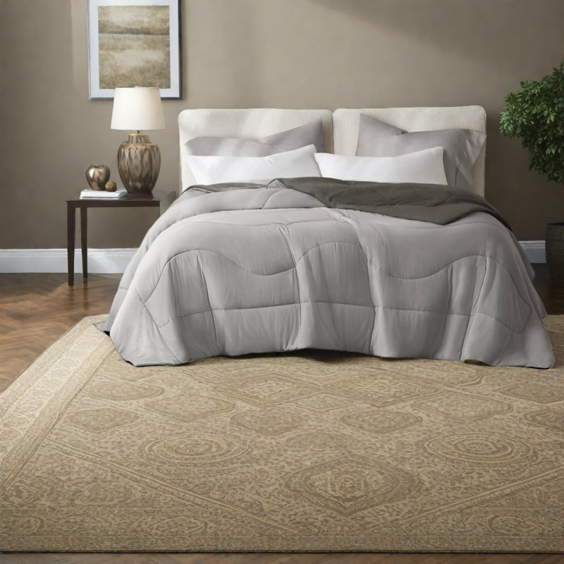 Cooling Bedding Sets Nylon Full Queen, Reversible Modern Home Comforter