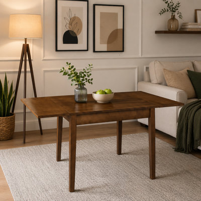 Extendable Dining Table with Solid Wood Legs