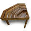 Tabouret de coin de douche en teck