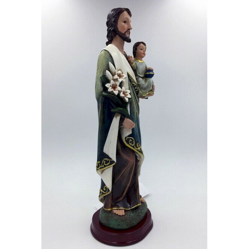 Statuette Jeffenese St. Joseph And Baby Jesus