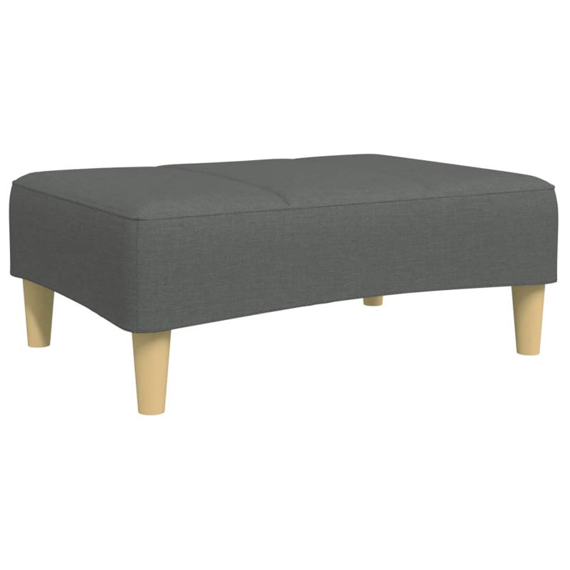 Ebern Designs Footstool 30.3"X21.7"X12.2", Brown, Dark Gray, Fabric