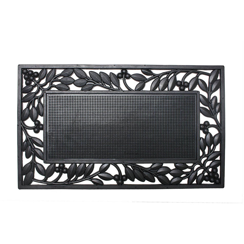 Non-Slip Floral Outdoor Doormat