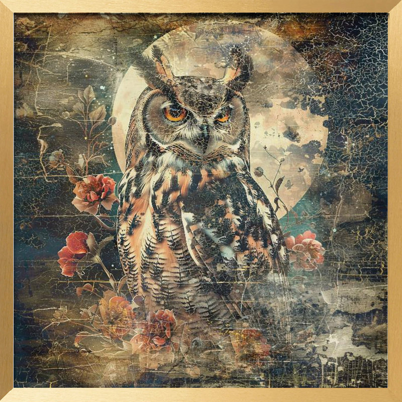 Nature Inspired "Floral  Art Illustration 20" Framed Print Wall Art, 24" H x 24" W