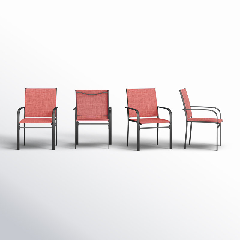 Fauteuil de salle à manger d'extérieur Artemia Premium, Rouge
