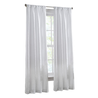 Peri Home Filigree White Curtain Panel Pair