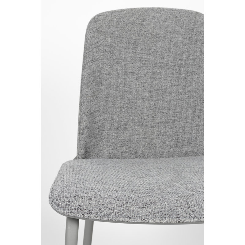 Chaises de salle à manger avec pince (2), gris, gris