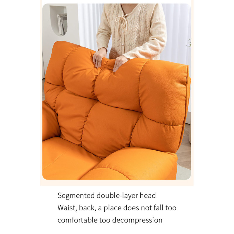Fauteuil inclinable pivotant Lounge On Double, Orange
