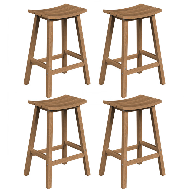 Tabouret de comptoir de cuisine Backless, Teck, 29"