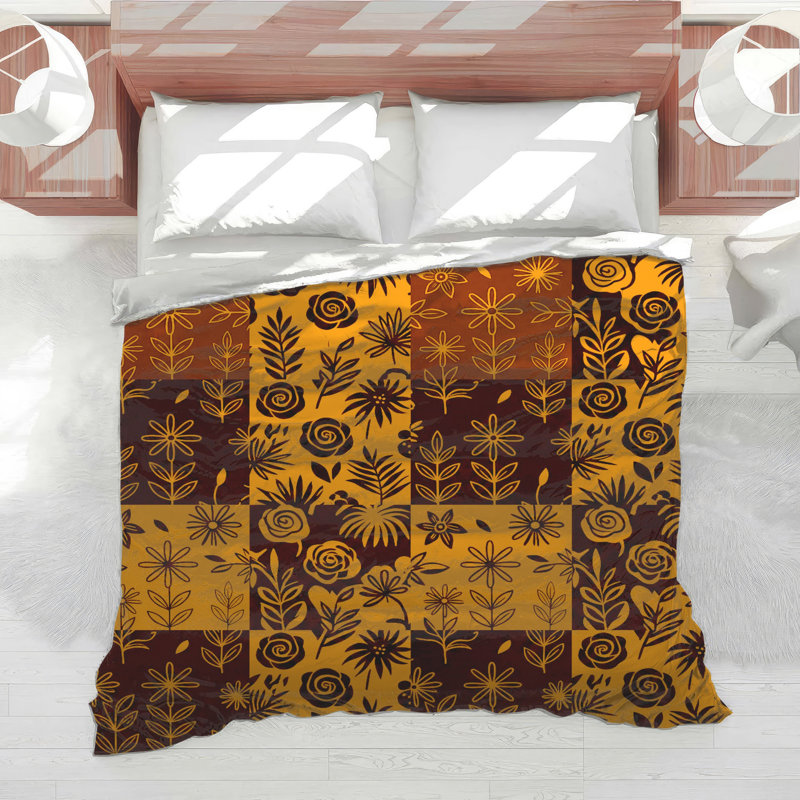 Floral Patchwork Pattern Comforter, Twin Extra Long