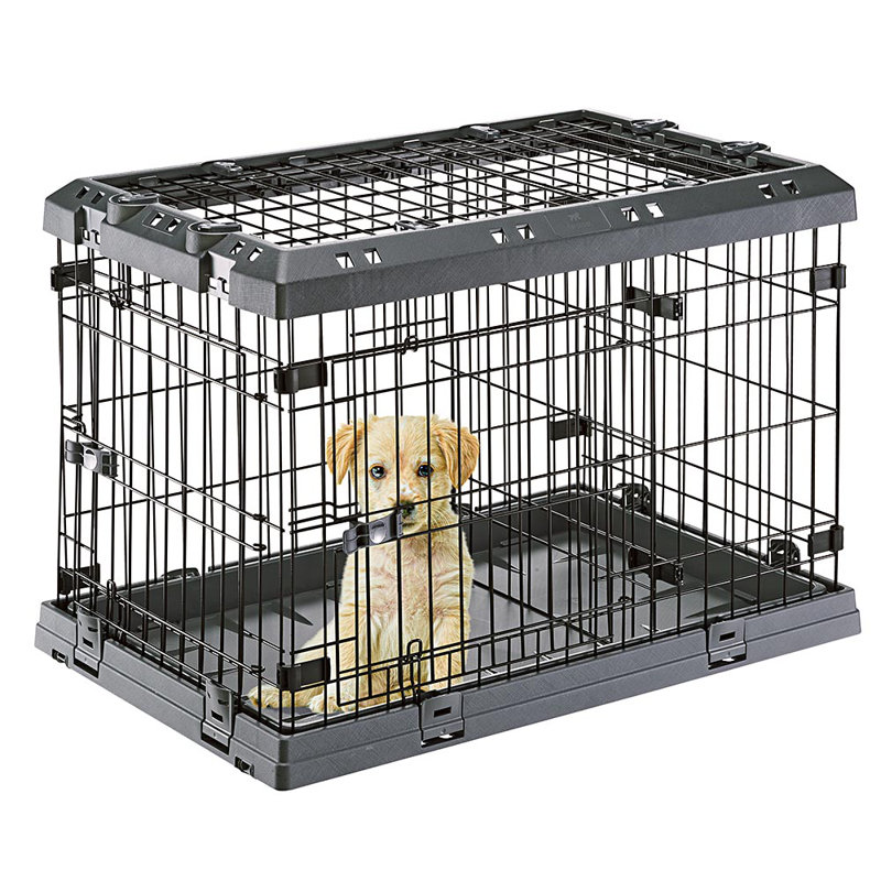 Plastic Collapsible Pet Crate, Small (21.7" H x 20.08" W x 30.3" D)