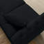 3 places en velours noir. Avec accoudoirs roulés, garniture cloutée. Et confortable. Pour le salon, la chambre à coucher, le bureau. Capacité de charge de 250 lb. Assemblage requis pour la vie, cadre de chambre à coucher. Mousse douce