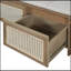 Banc de rangement avec tiroirs en rotin et bouton amovible-1845214527